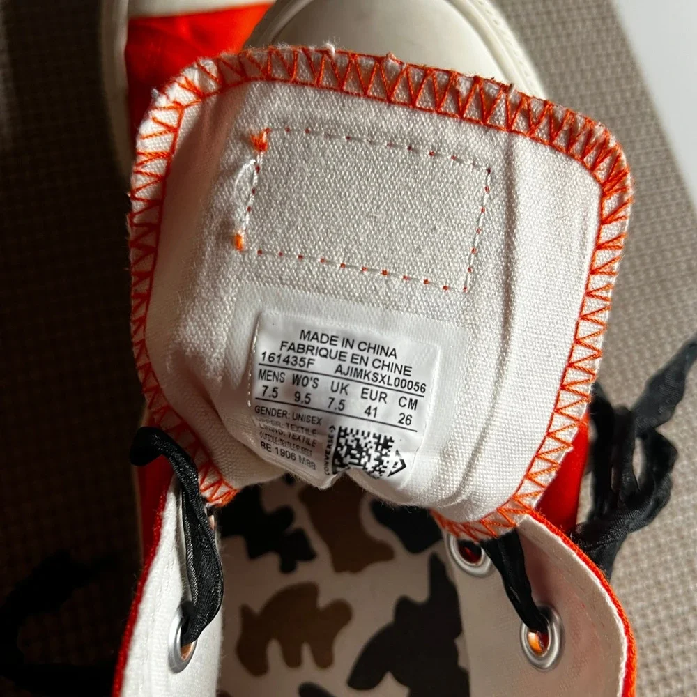 Converse Chuck Taylor All Star Orange Camo Lining Low Top Sneakers 161435F